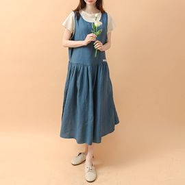 [Natural Garden] MADE N Shirring Linen Sleeveless Dress_High quality material, linen material, recommended for daily coordination_ Made in KOREA